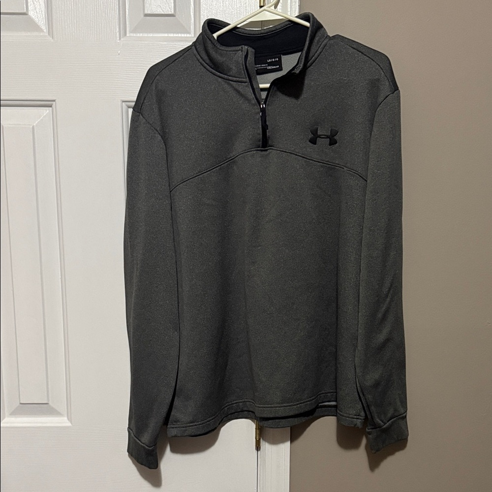 Under Armour ColdGear Quarter-Zip Pullover | Men’s Large | Gray Perf. Fleece
